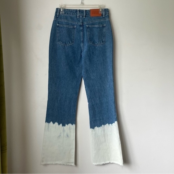 Princess Polly Myrtle Ombre Dip Dye Denim Mid Slouch Jeans 4 - Picture 7 of 8